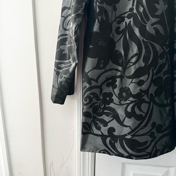Shamask Bergdorf Goodman Silk Black Velvet Swirl Evening Boxy Blazer Coat 2 - Picture 9 of 12